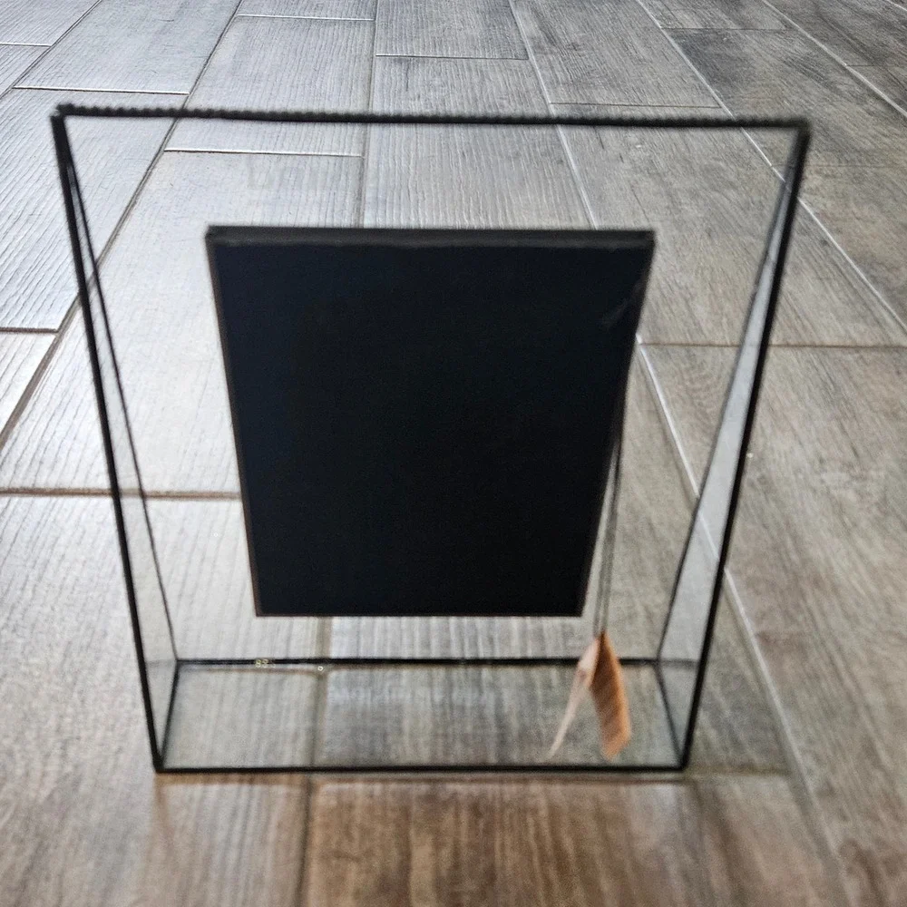 J. Devlin Glass Art Floating Picture Frame Husband 5x7 Clear NEW Etched Glass